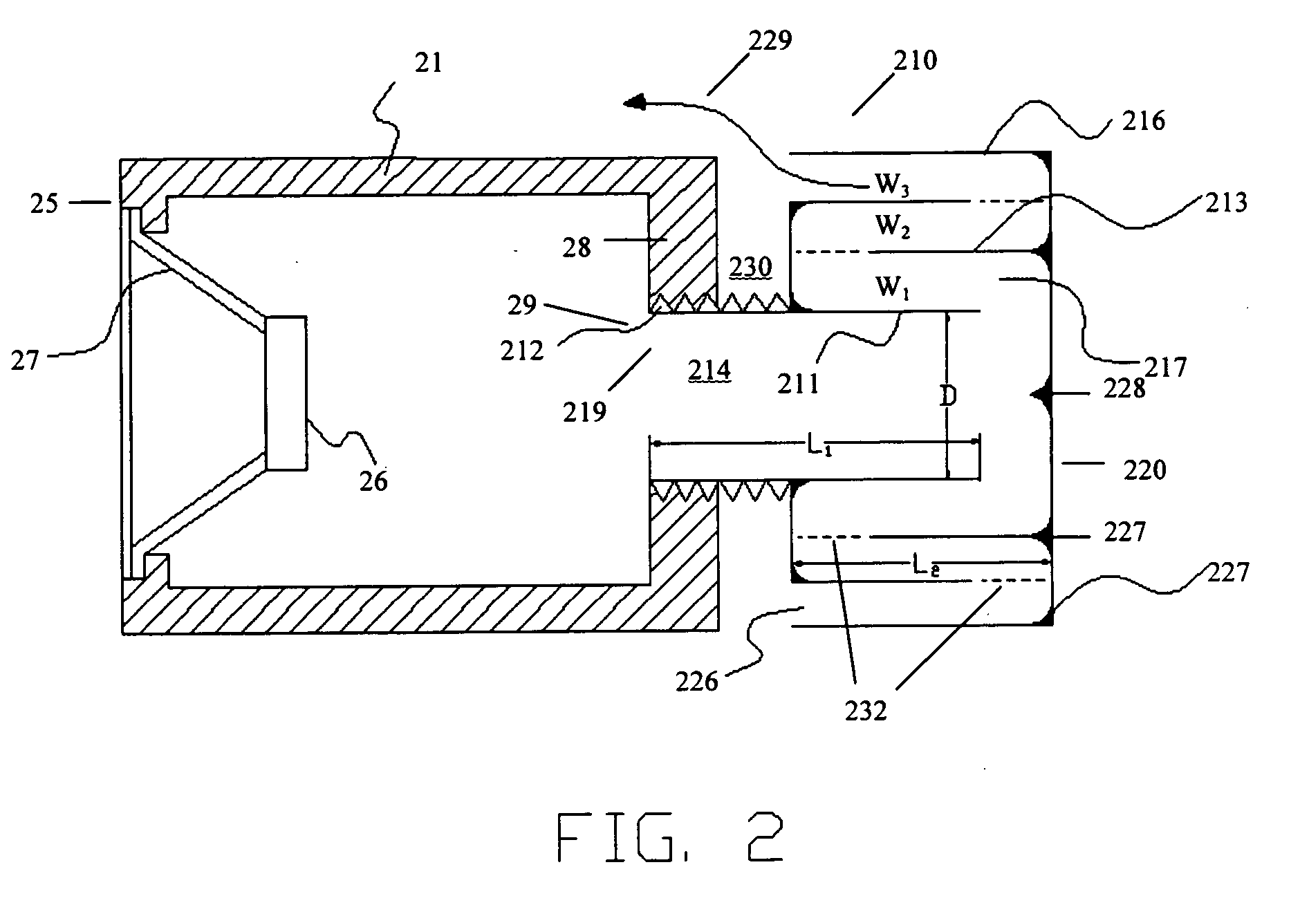 Speaker with externally mounted acoustic extension