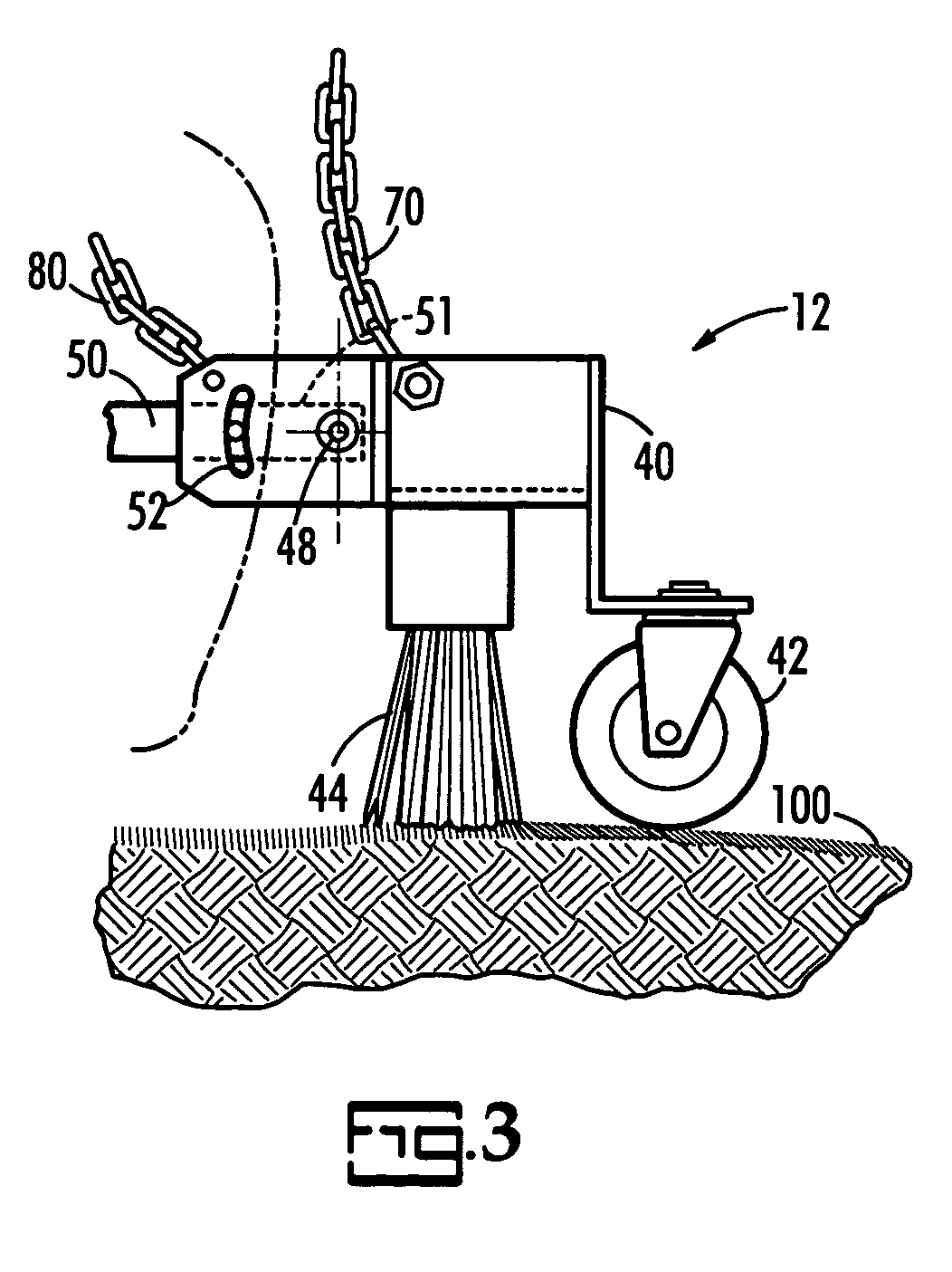 Brush attachment for golf course greens mower