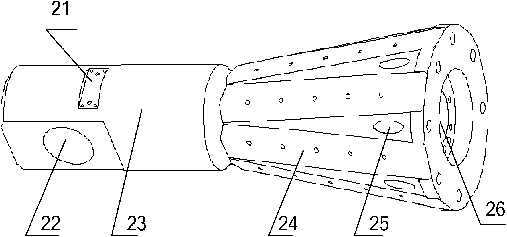 Internal expanding pile hanging device