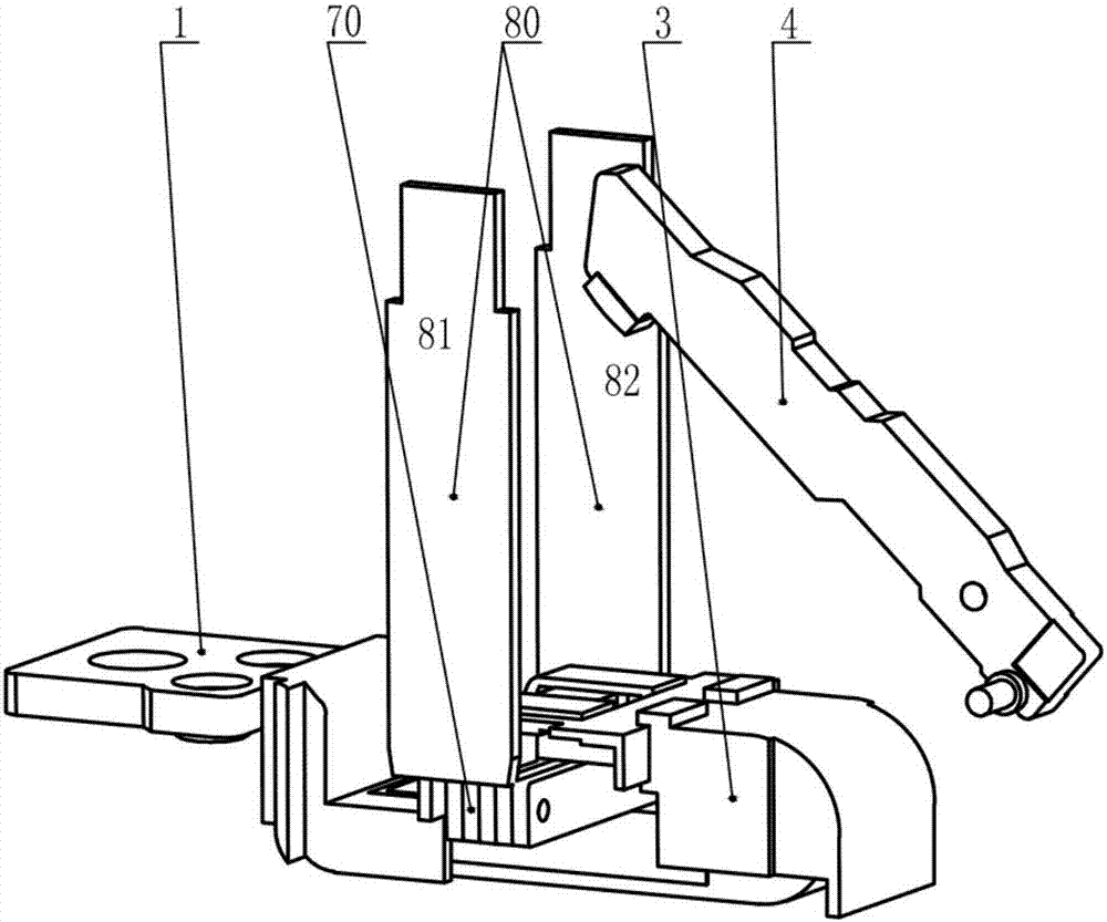 Arc extinguishing structure applied to moulded case circuit breaker and moulded case circuit breaker