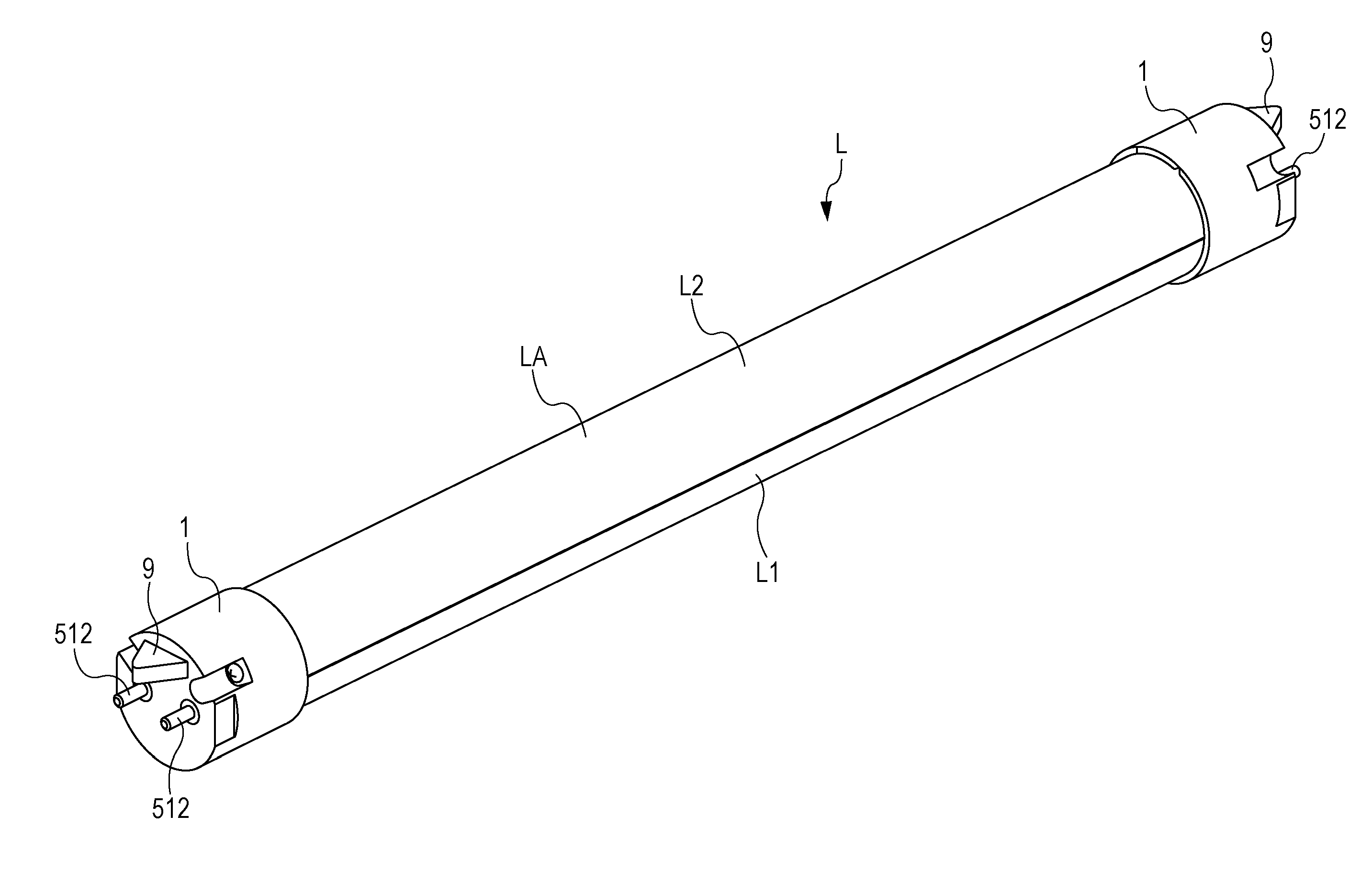 Straight-tube LED lamp switch device and straight-tube LED lamp using the same