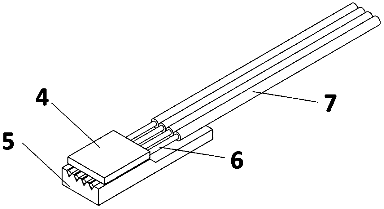 A method for manufacturing an optical fiber array for optical coupling, a coupling method, and a device