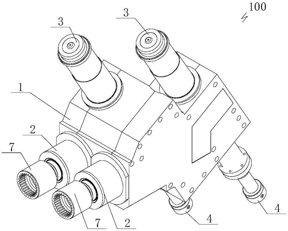 Corner gearbox for single-rack driving steel pipe stretch reducing mill