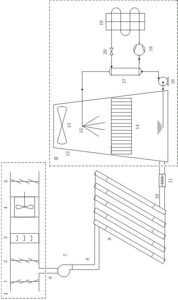 Solar-assisted real-time regeneration system for anti-freezing solution of open heat-source tower