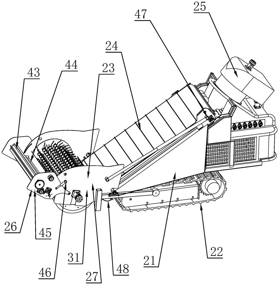 Green soybean harvester