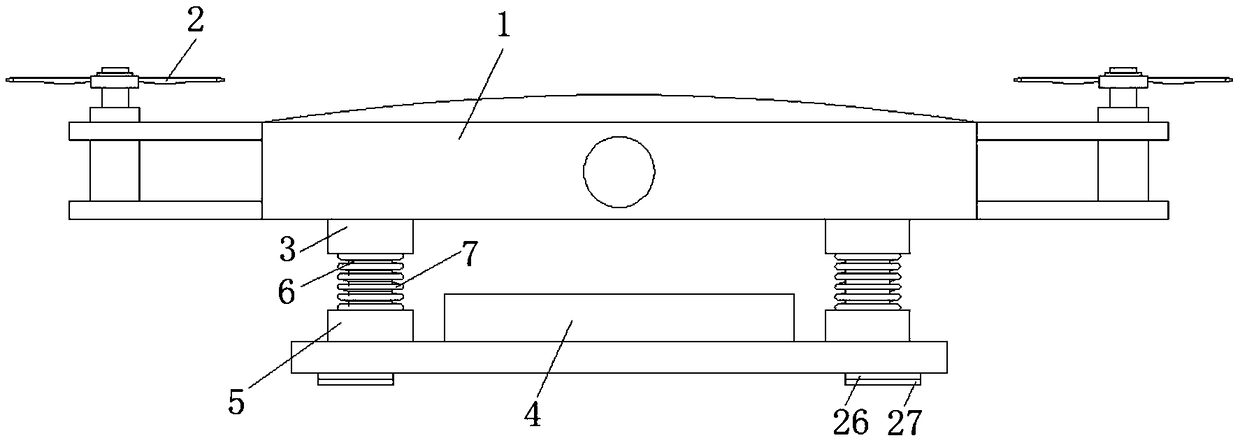 Rotor wing type toy plane stable in landing