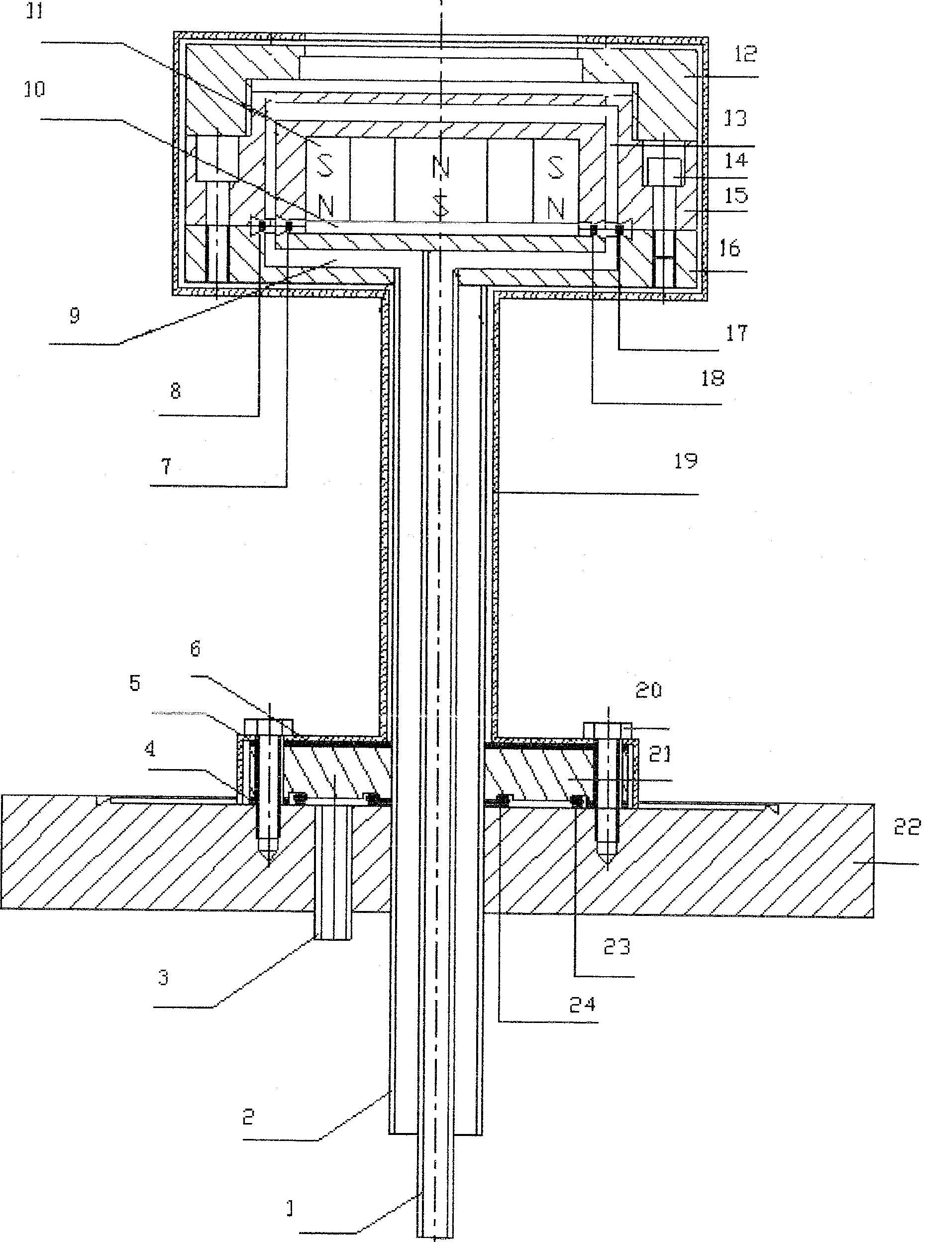 Magnetron sputtering cathode target for ultrahigh vacuum system