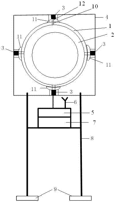 Online monitoring device for vibration and creep of high-temperature high-pressure pipeline