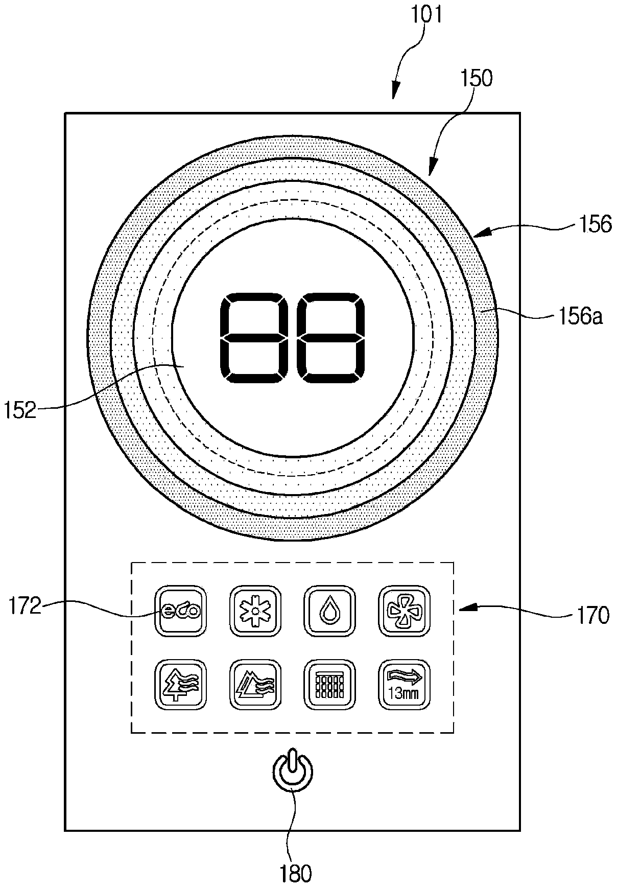 A display device of an air conditioner