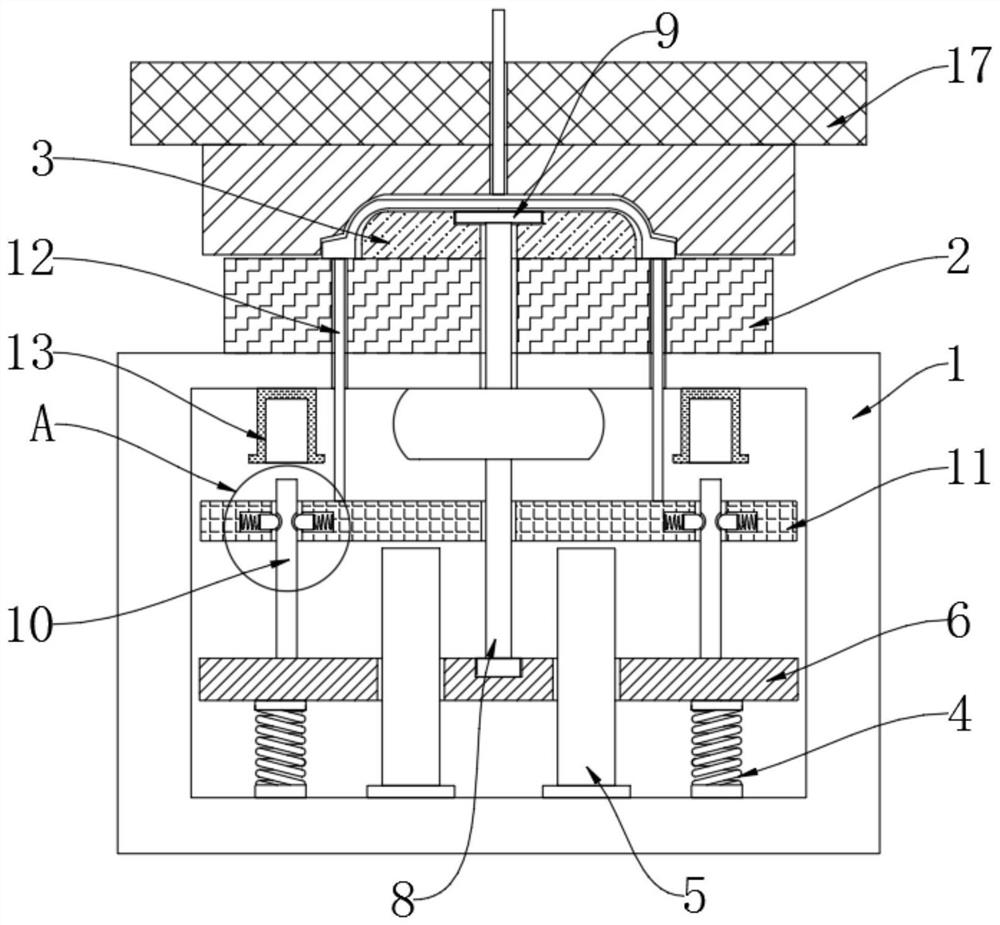 Secondary ejection structure for mould