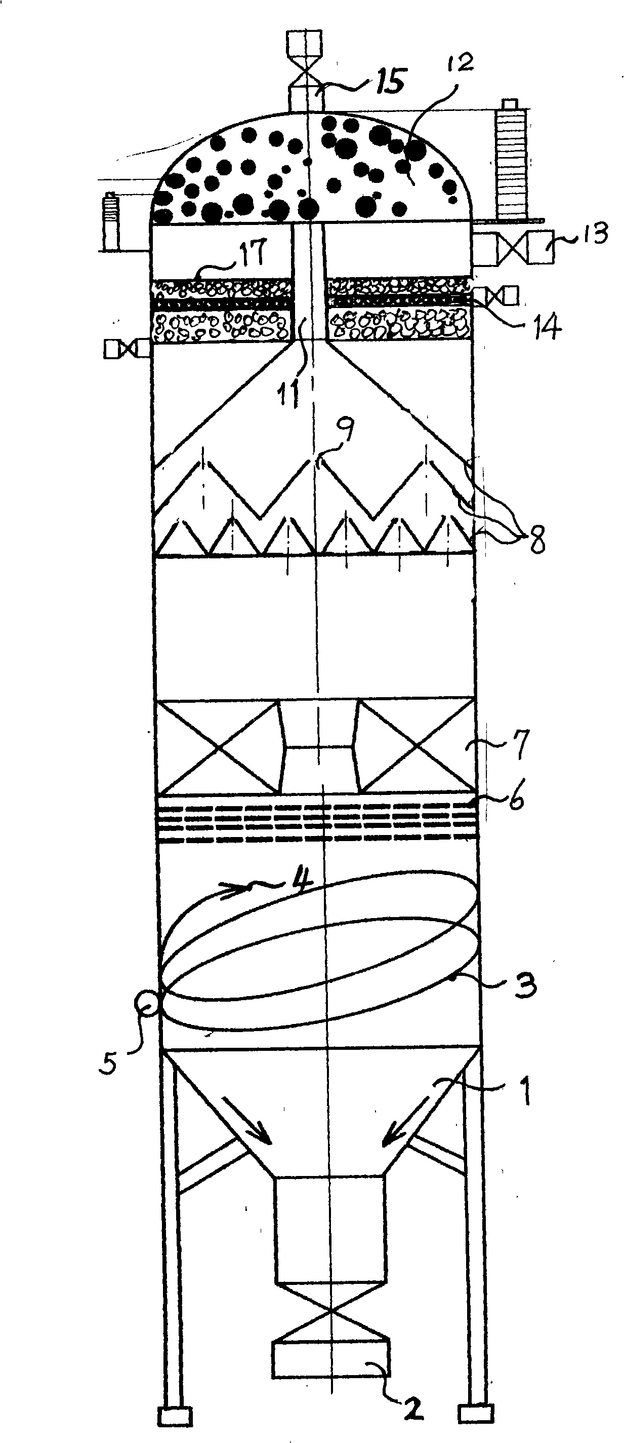 Three-phase cyclone separator cleaning treatment system for oil-contaminated water