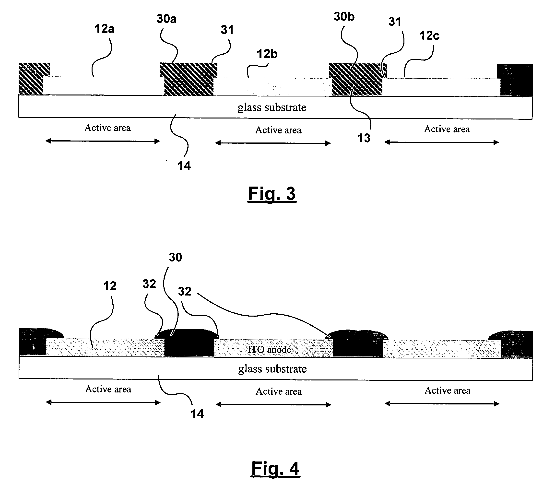 Photoresist mask/smoothing layer ensuring the field homogeneity and better step-coverage in OLED displays