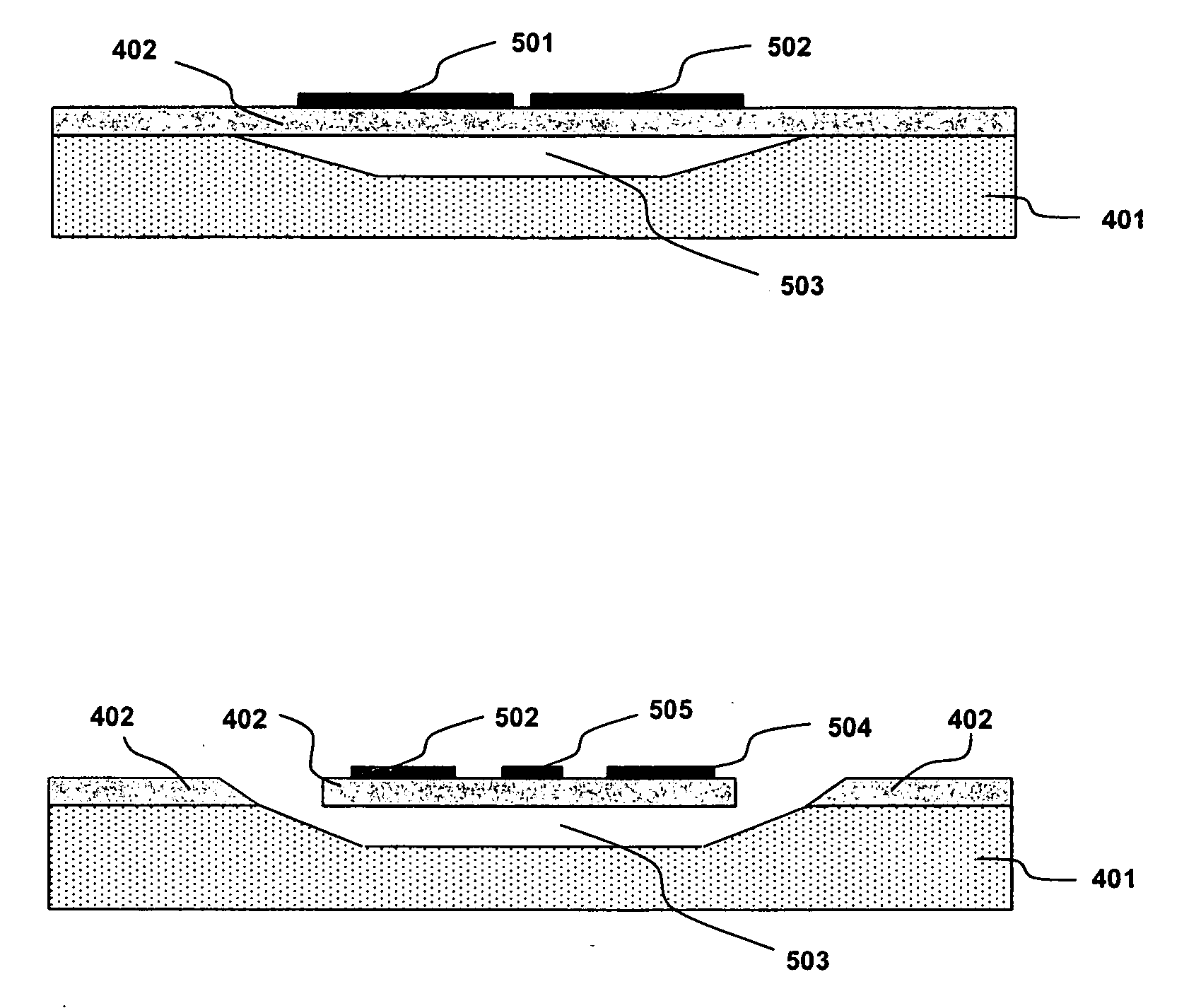 Flow sensor transducer with dual spiral wheatstone bridge elements