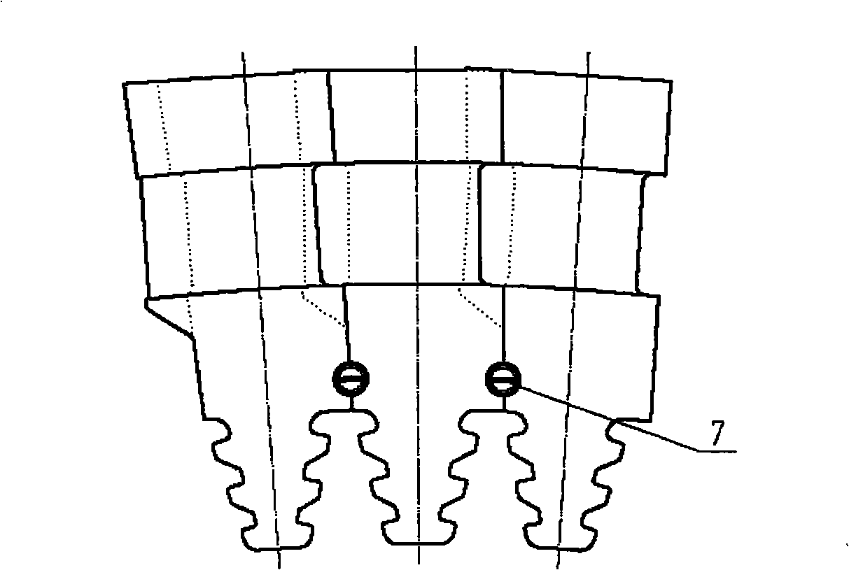 Firtree -type bucket root steam turbine rotor blades and its locking notch vane