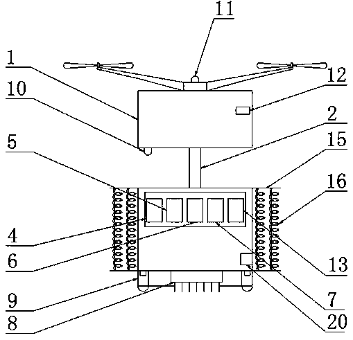 An automatic weeding device based on the joint operation of drones