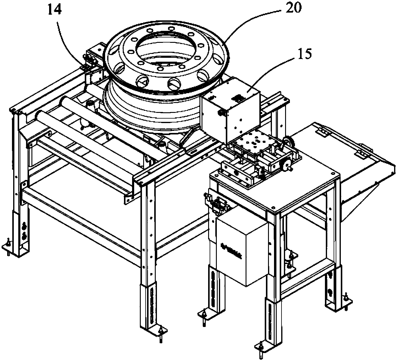 Wheel hub code-printing system and online wheel hub code-printing method