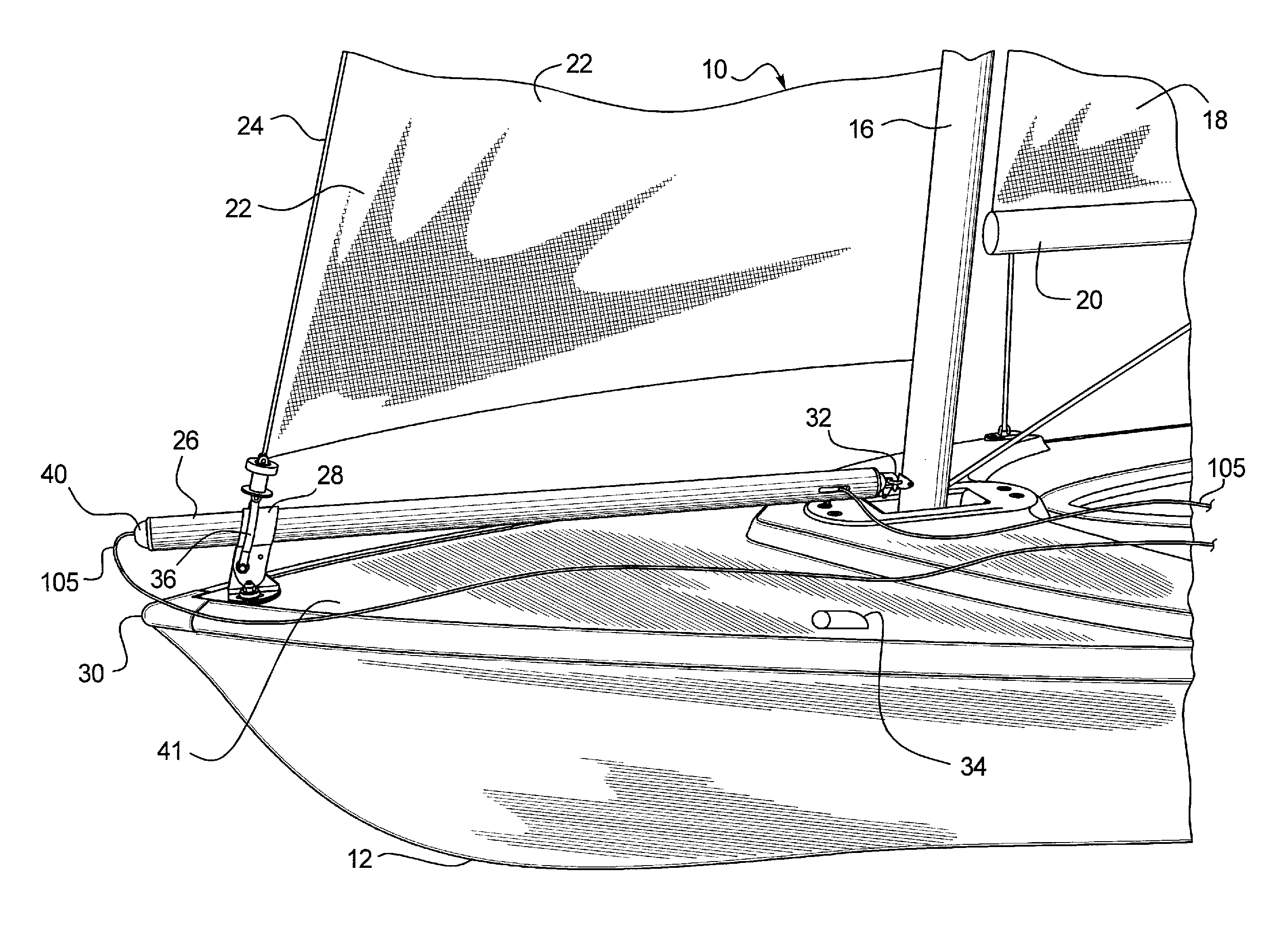 Retractable bowsprit for sailboat