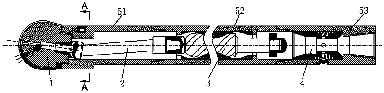 Rock breaking tool capable of achieving cutting in alternate trajectory