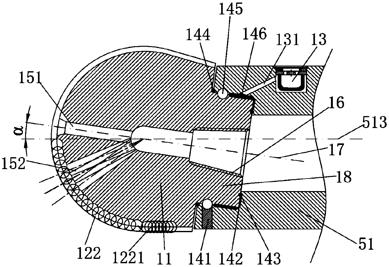 Rock breaking tool capable of achieving cutting in alternate trajectory