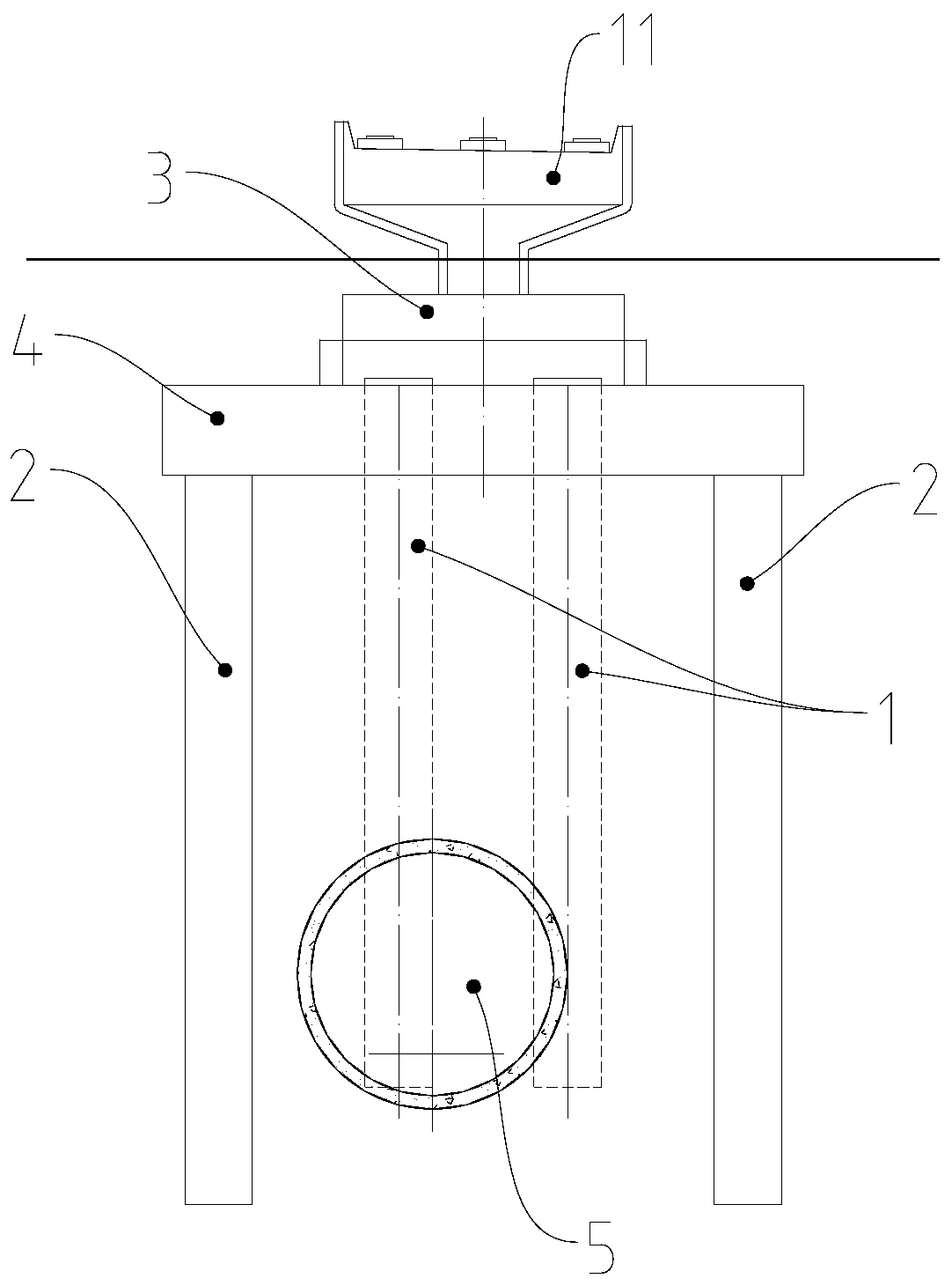 Method for breaking underground obstacle pile