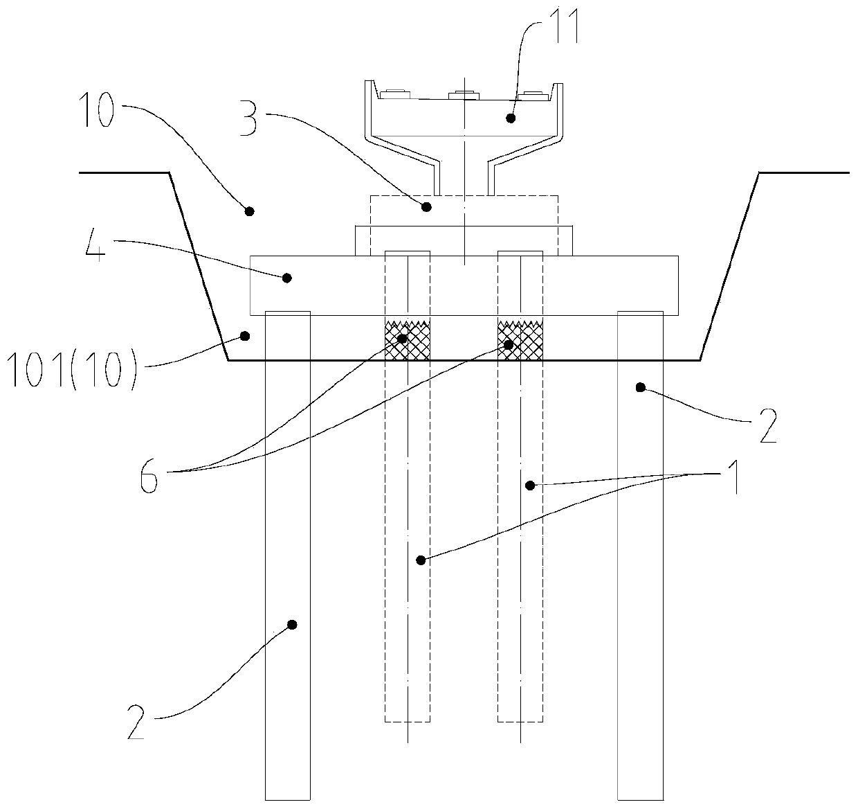 Method for breaking underground obstacle pile