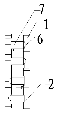 Multilayer stacking seven-hole lithium battery support