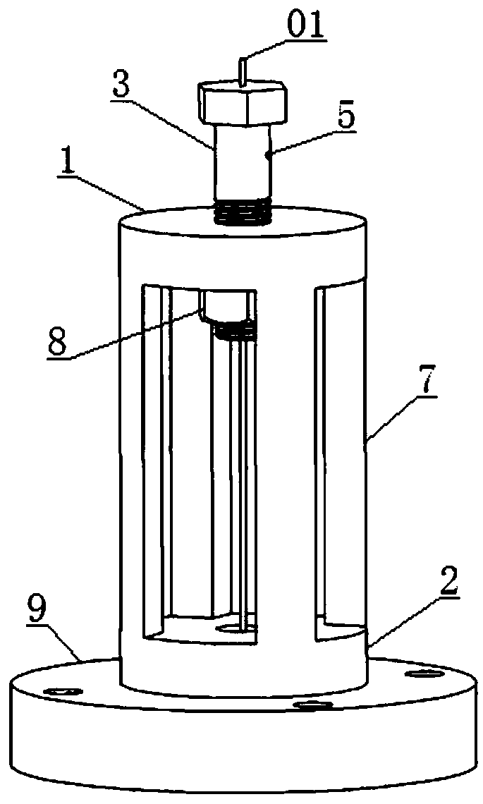 High-precision probe clamping device for sampling positioning in neutron diffraction measurement