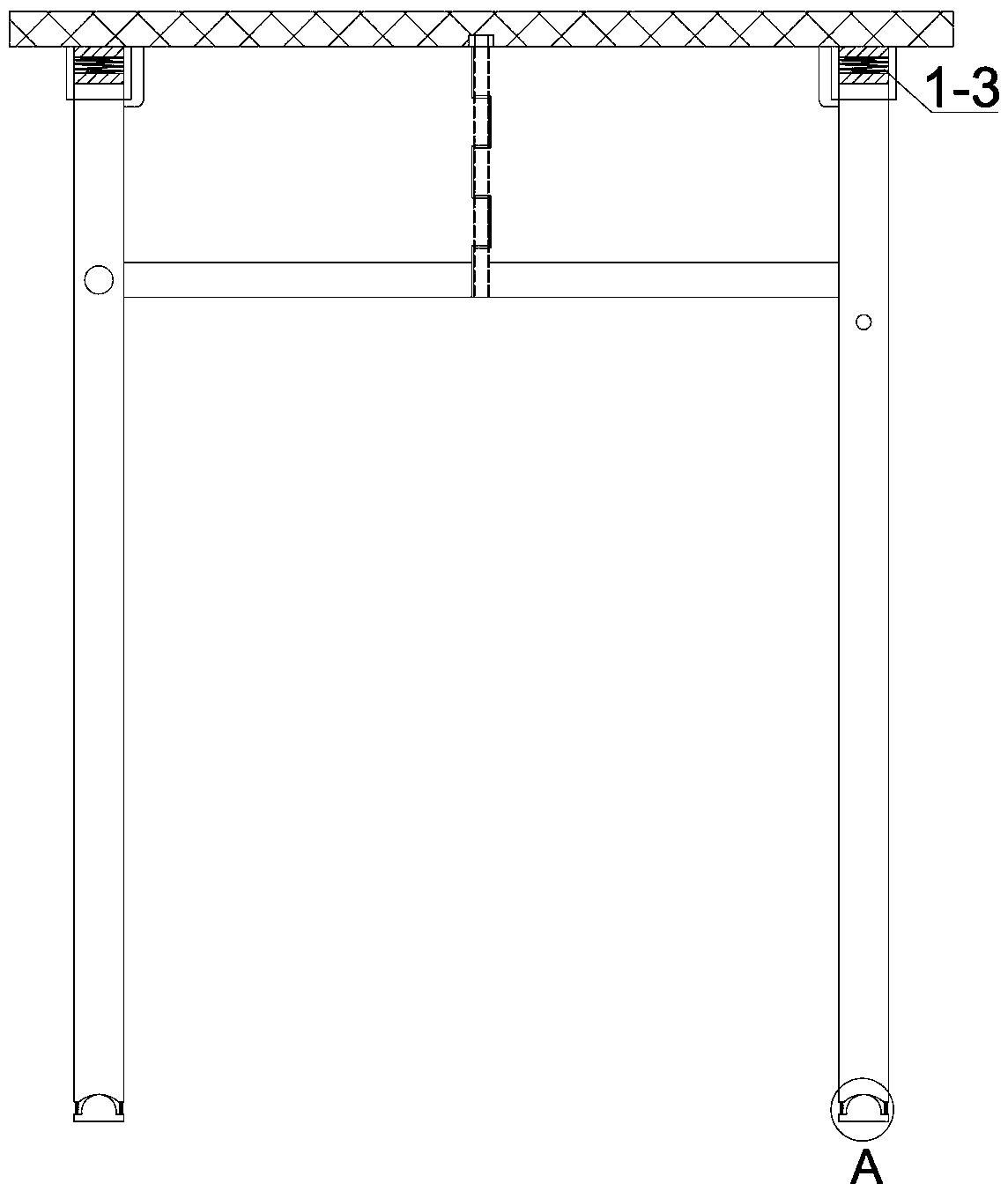 Demountable desk with shock absorption function