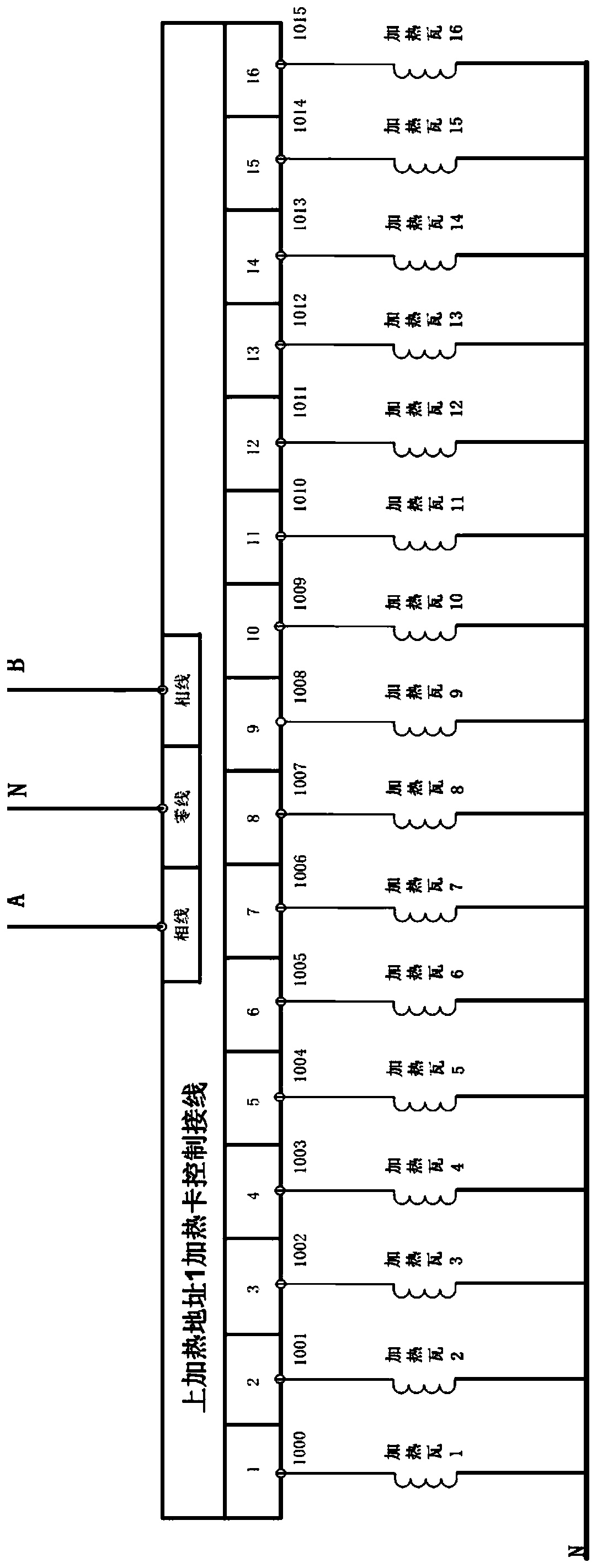 An intelligent heating control card for adaptively adjusting power output and its control method