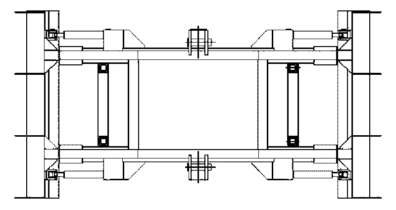 Hydraulic hanger of double block type sleeper for passenger special line