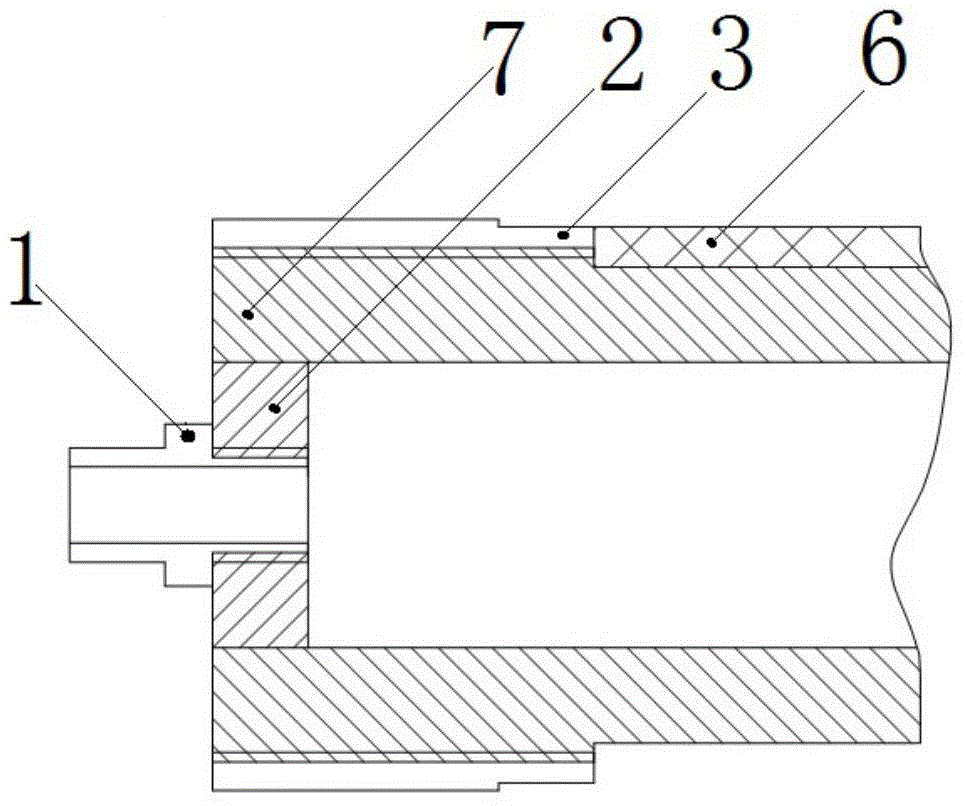 Joint welding clamp of titanium alloy straight pipe and joint welding method