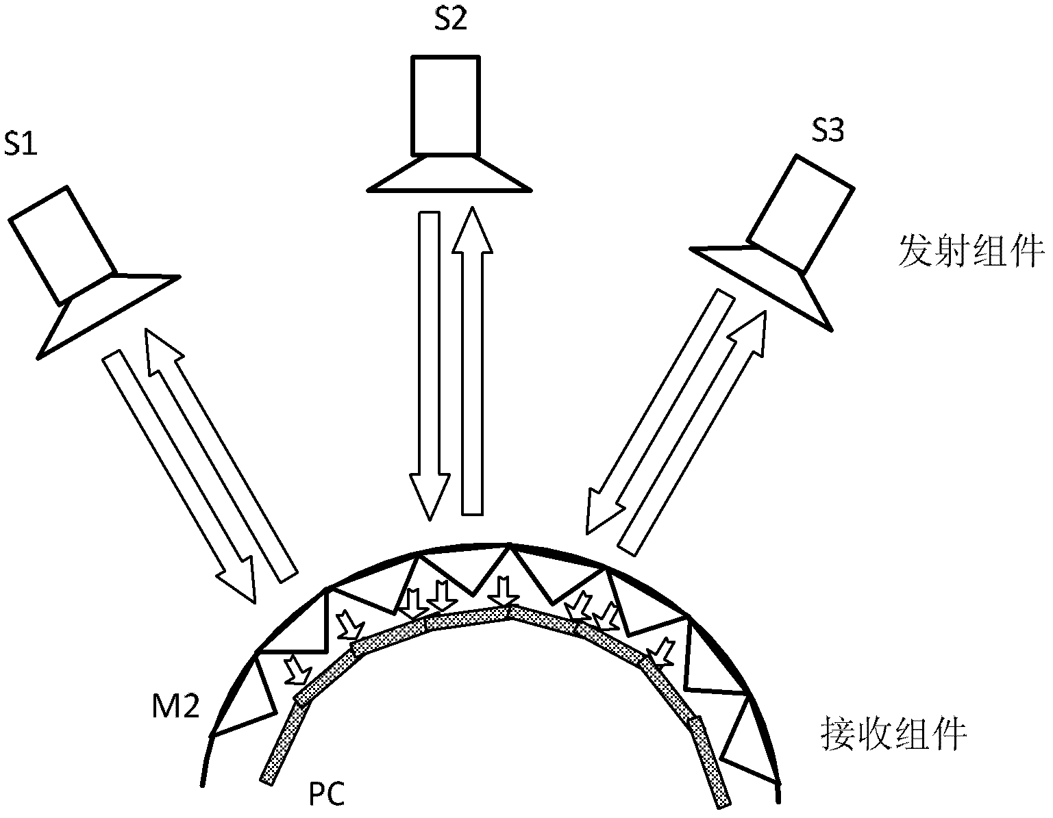 Feedback type laser energy wireless transmission device