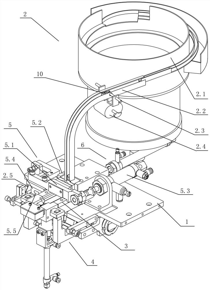 Full-automatic clamp feeding and clamping mechanism