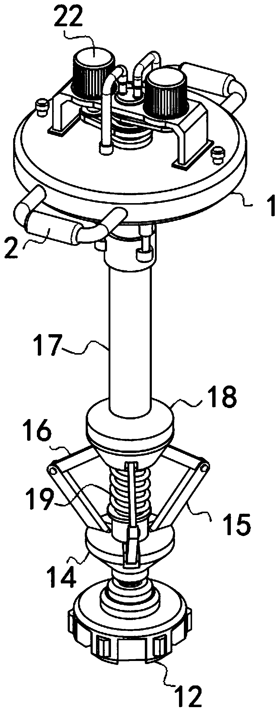 Improvement device and improvement method for collapsible loess roadbed