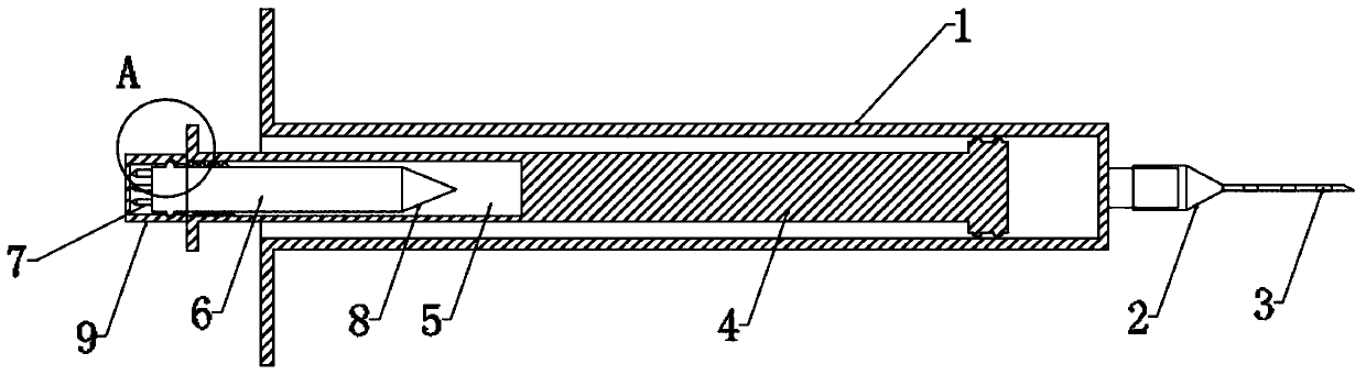 Disposable intraocular injection syringe