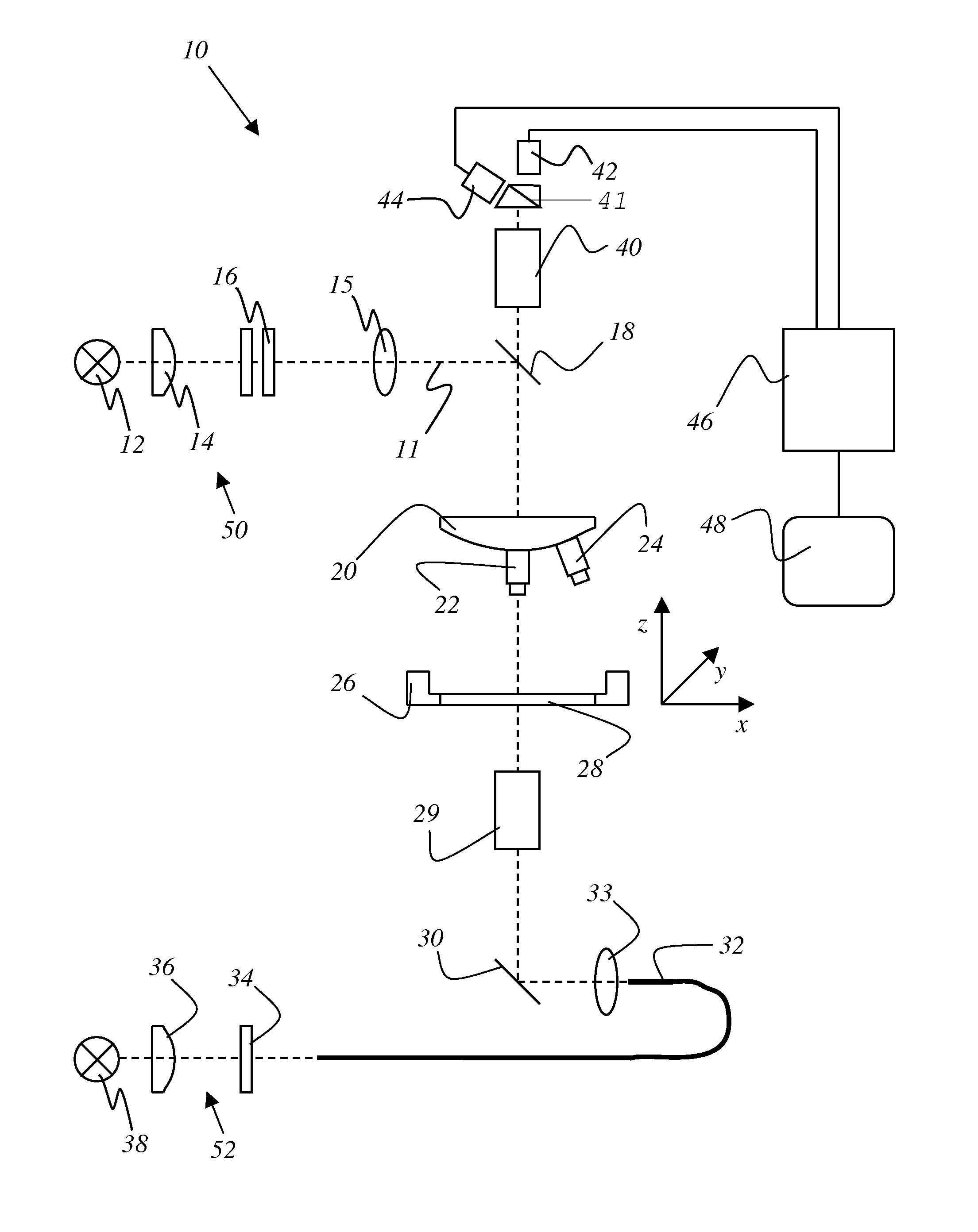 Apparatus and method for inspecting micro-structured devices on a semiconductor substrate