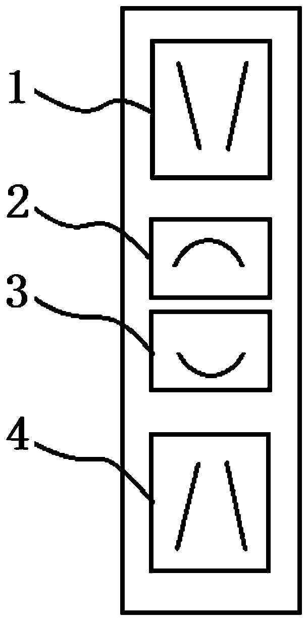 Indicator drive circuit for realizing five attack angle states of airplane