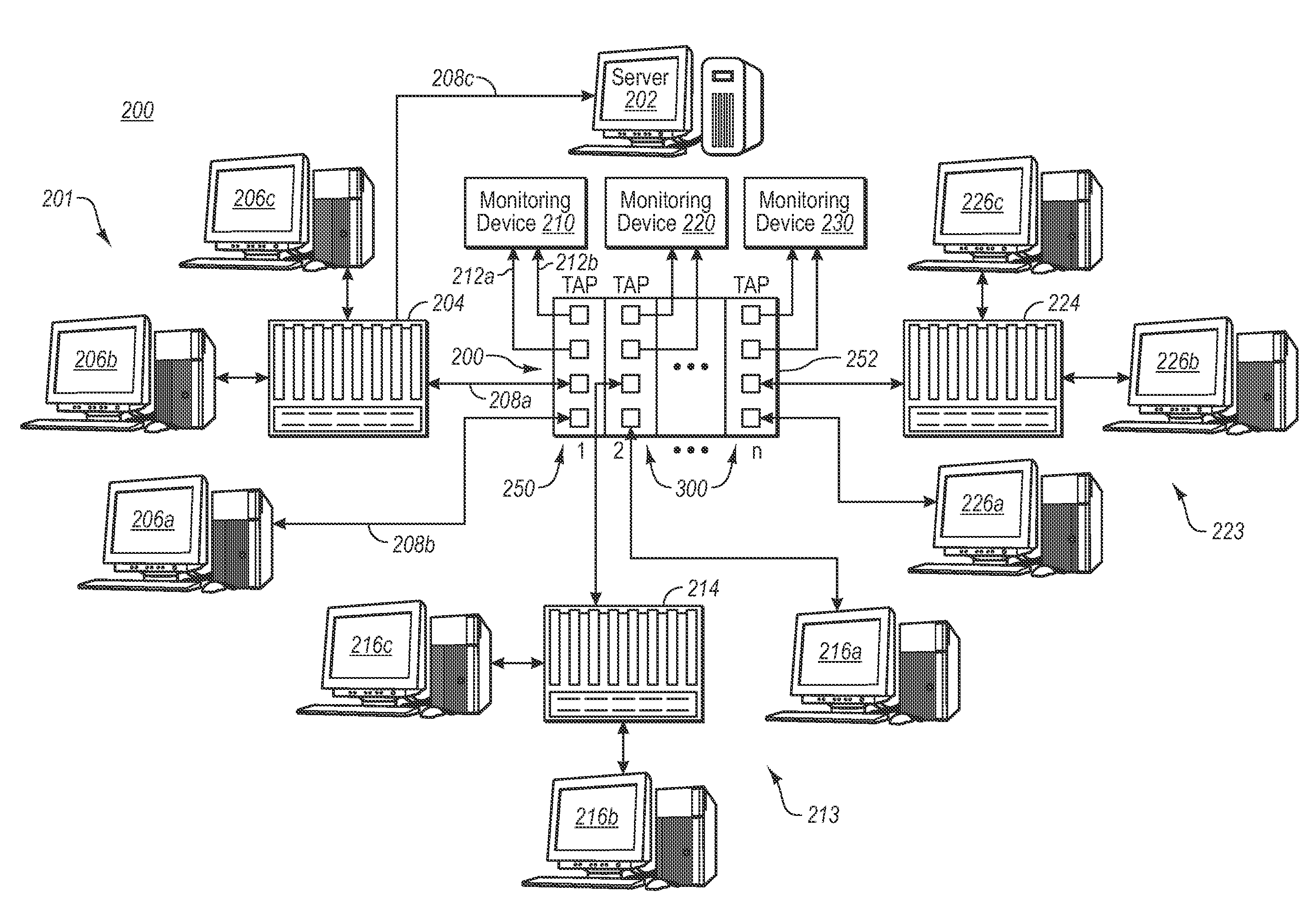 Passive network tap for tapping network data