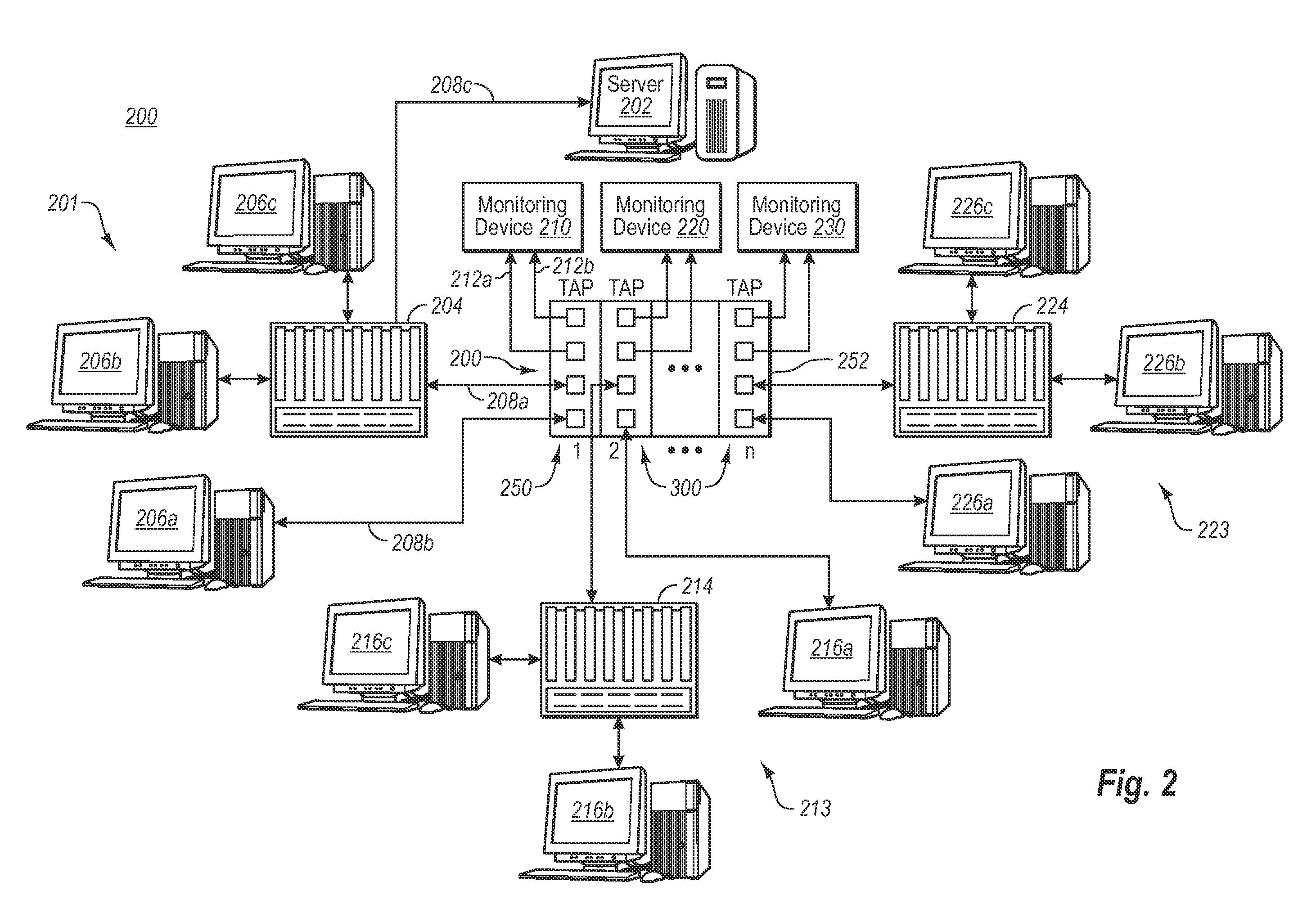 Passive network tap for tapping network data