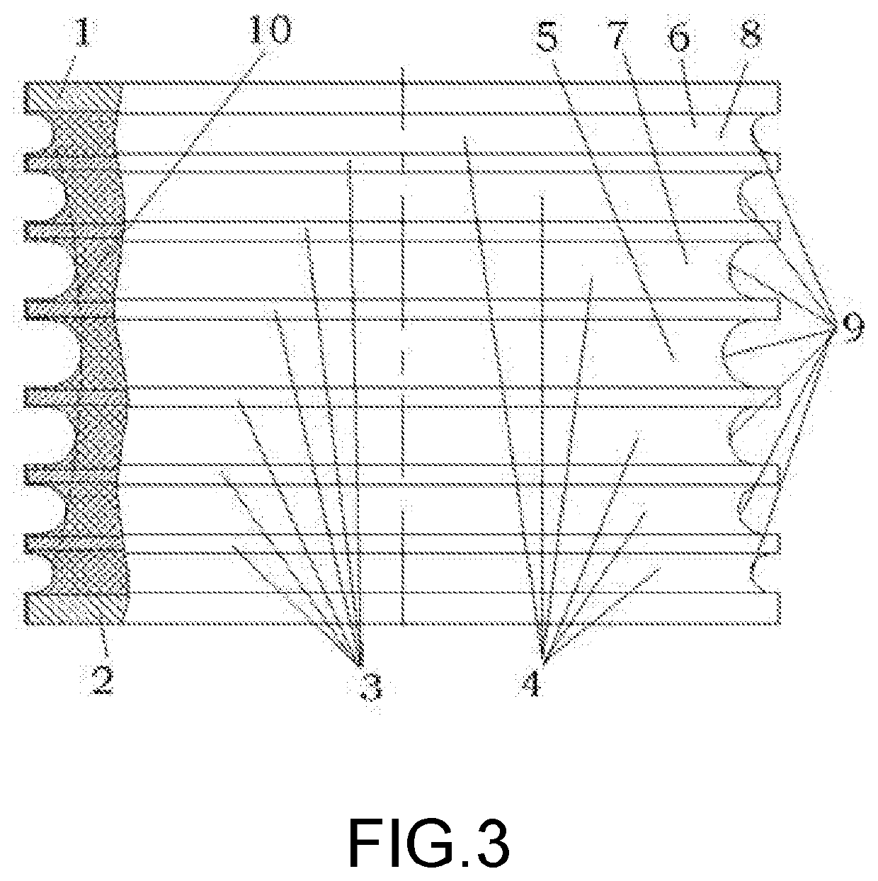 Method for improving fatigue resistance performance of locomotive rubber-metal pad and locomotive rubber-metal pad