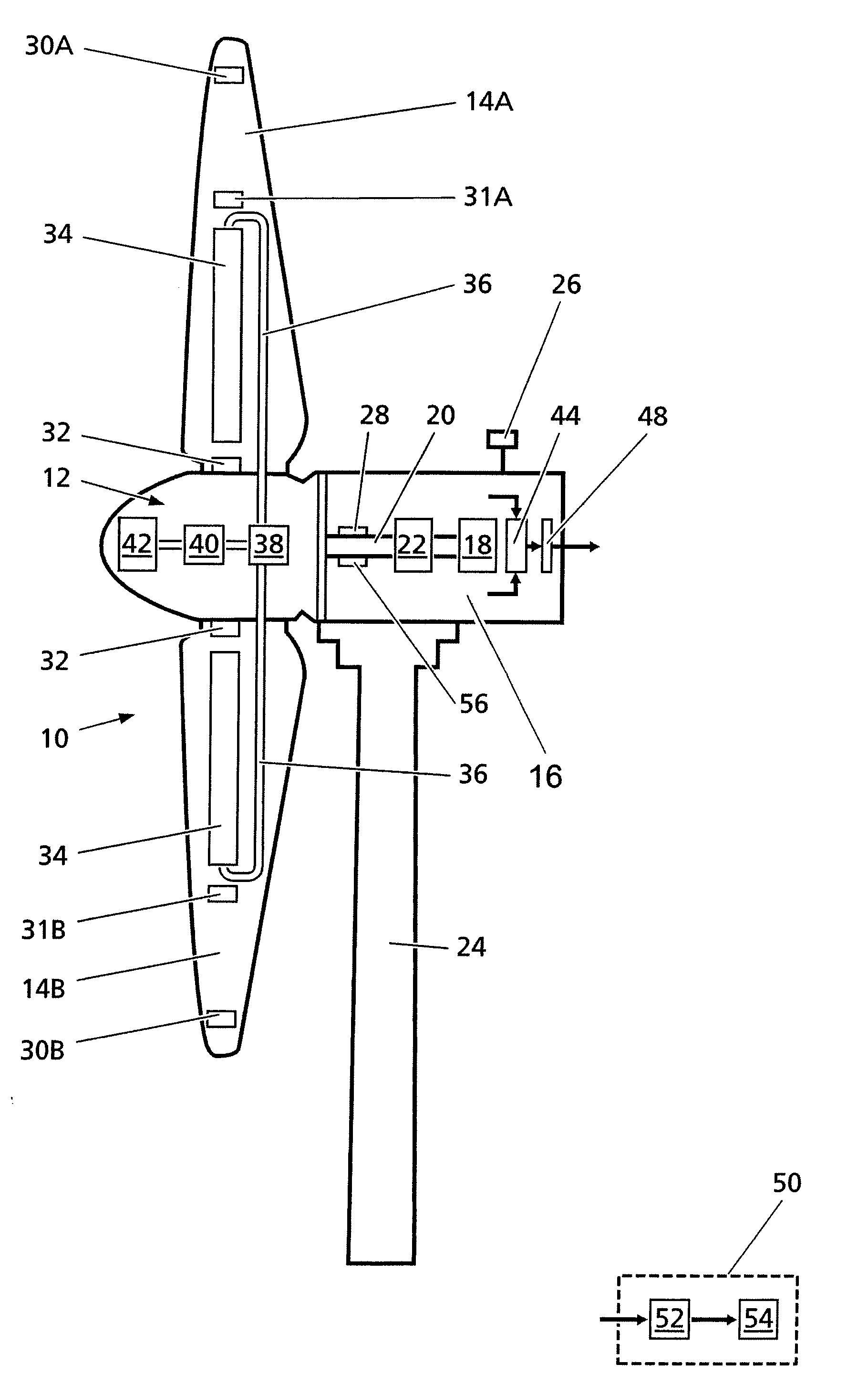 Wind turbine with monitoring sensors