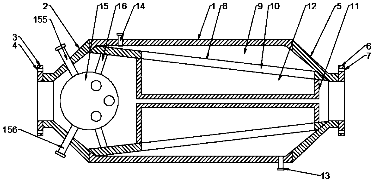 A resource-saving industrial waste gas heat energy secondary utilization device