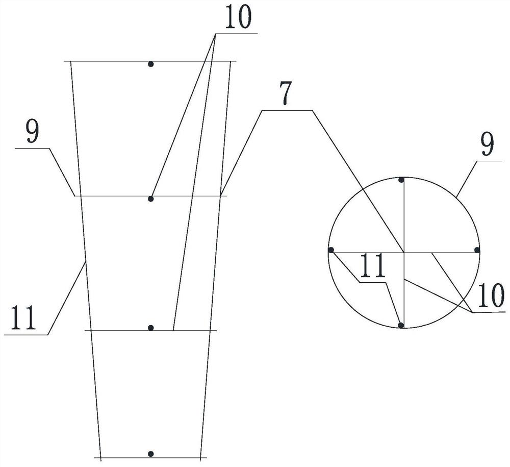 Formwork system for inverted circular truncated cone-shaped cup opening of column foundation of steel structure factory building and construction method