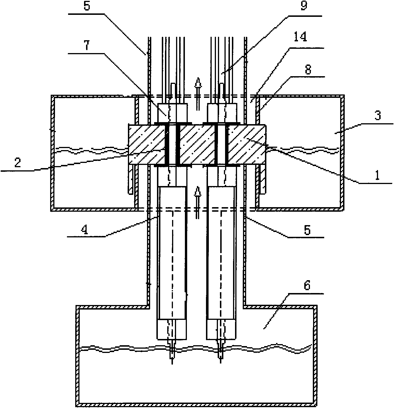 Thermal cut-off equipment of high-temperature superconducting binary current lead