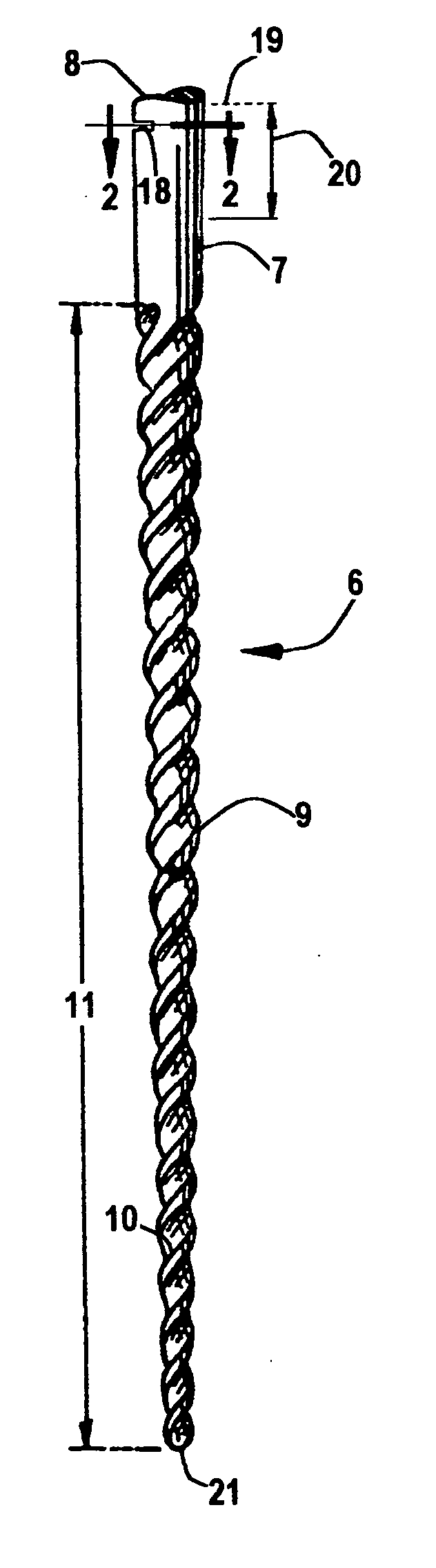 Rotary dental file having a safe breakage point