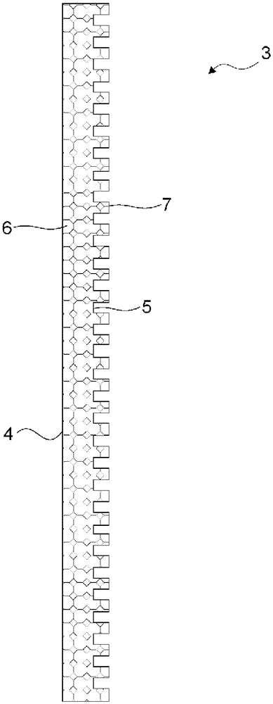 Cooling device comprising a rear wall having an outer surface made of fibrous material