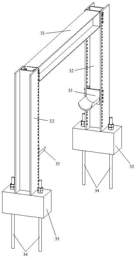 Rock mass internal fracture visualization three-dimensional similar model device