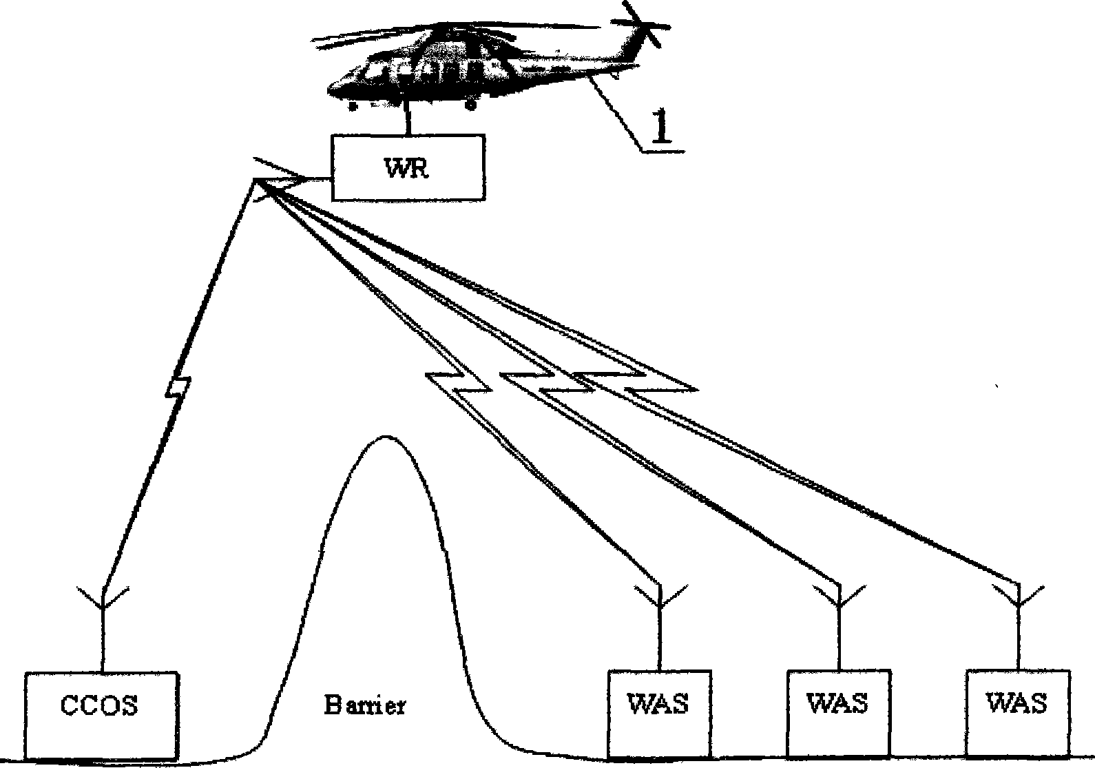 Aircraft-carried wireless repeater apparatus for wireless remote measurement instrument data transmission