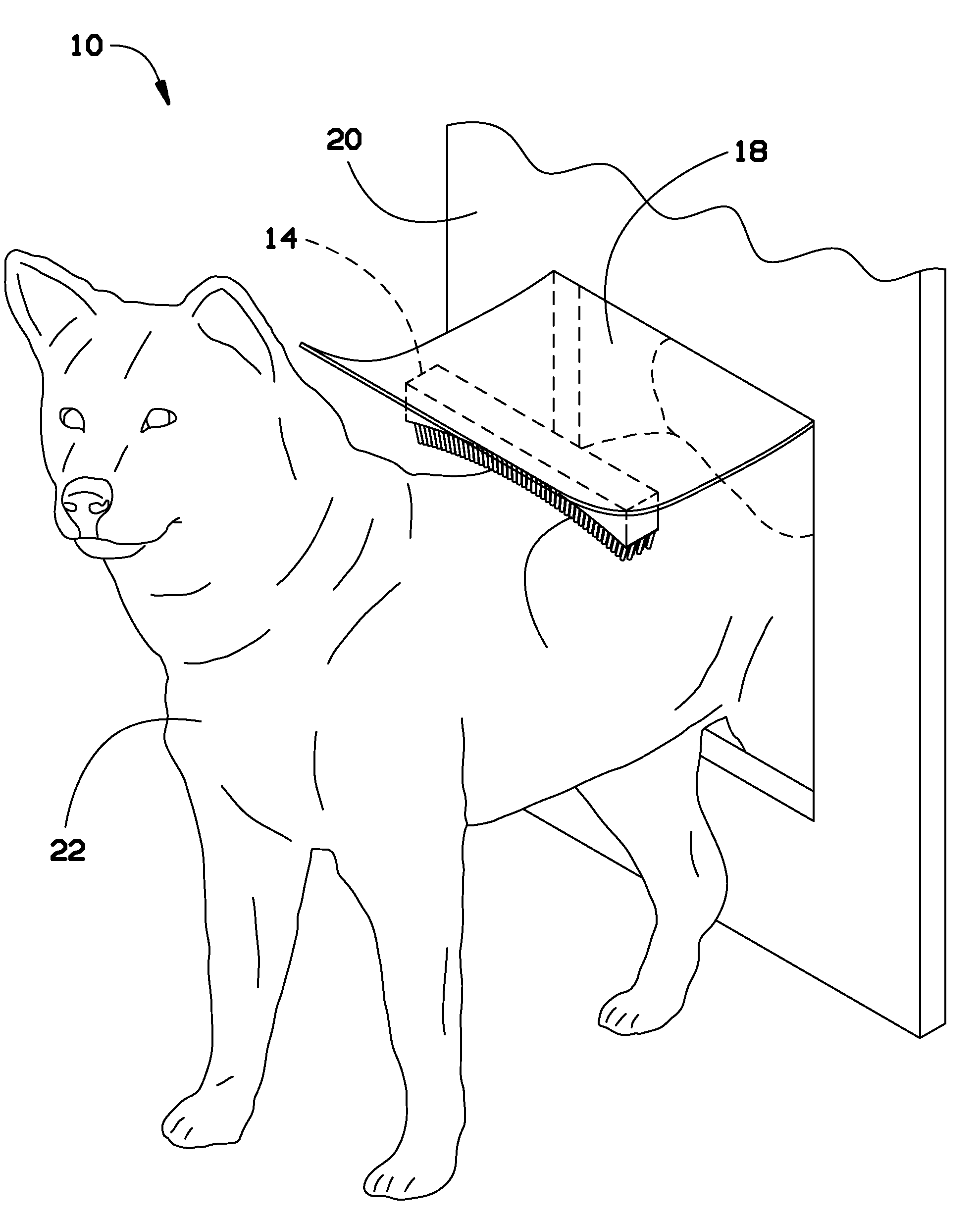 Brush attachment for pet door