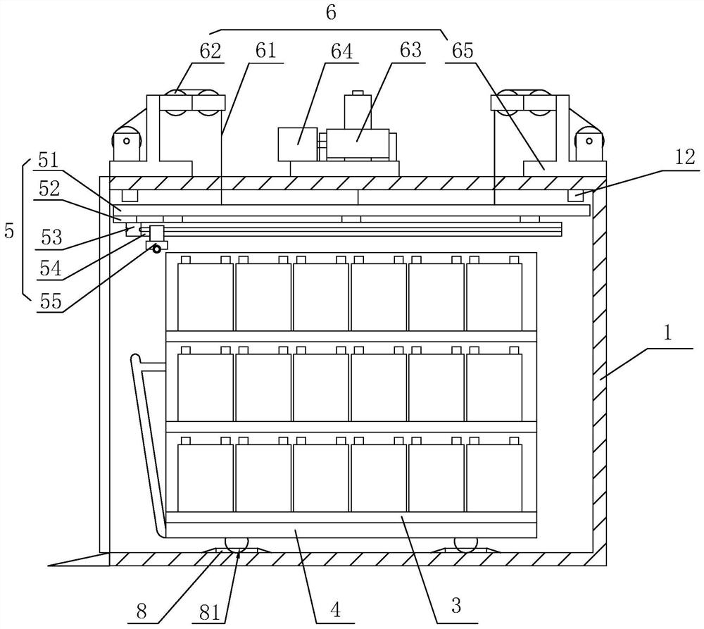 Cooling and curing device for inner box body of diaphragm gas meter